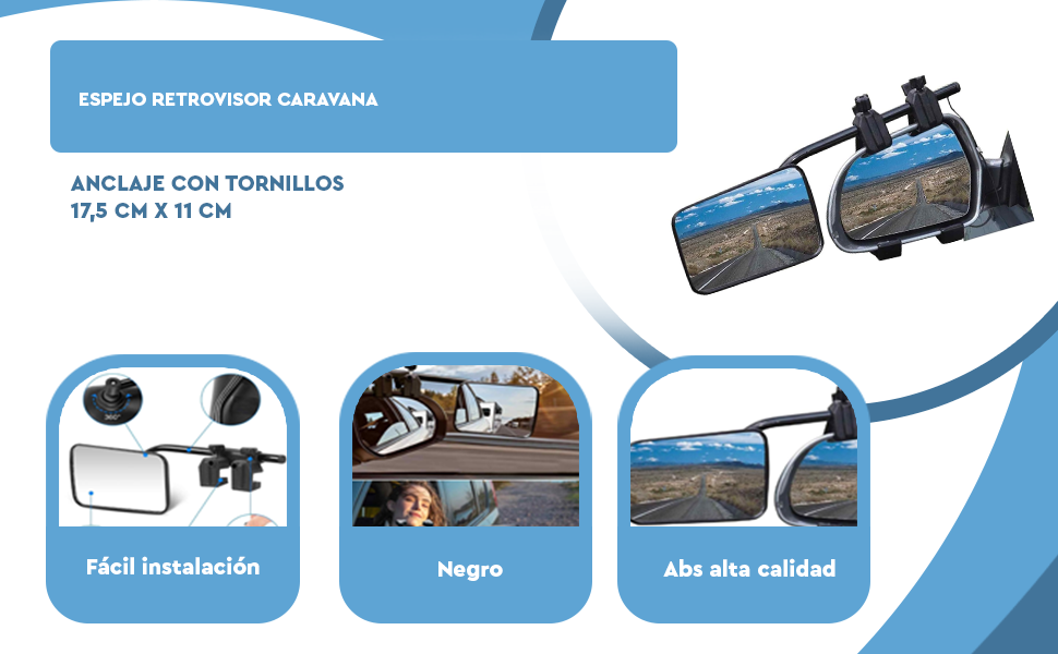 Banner - Espejo retrovisor caravana remolque