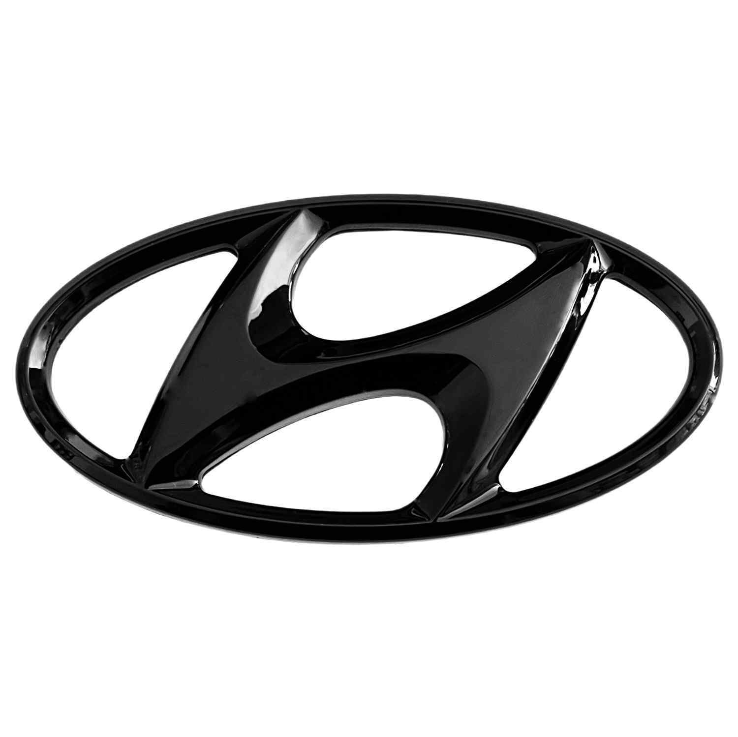 Emblema adhesivo maletero compatible con Hyundai 130mm x 65mm negro - imagen 1