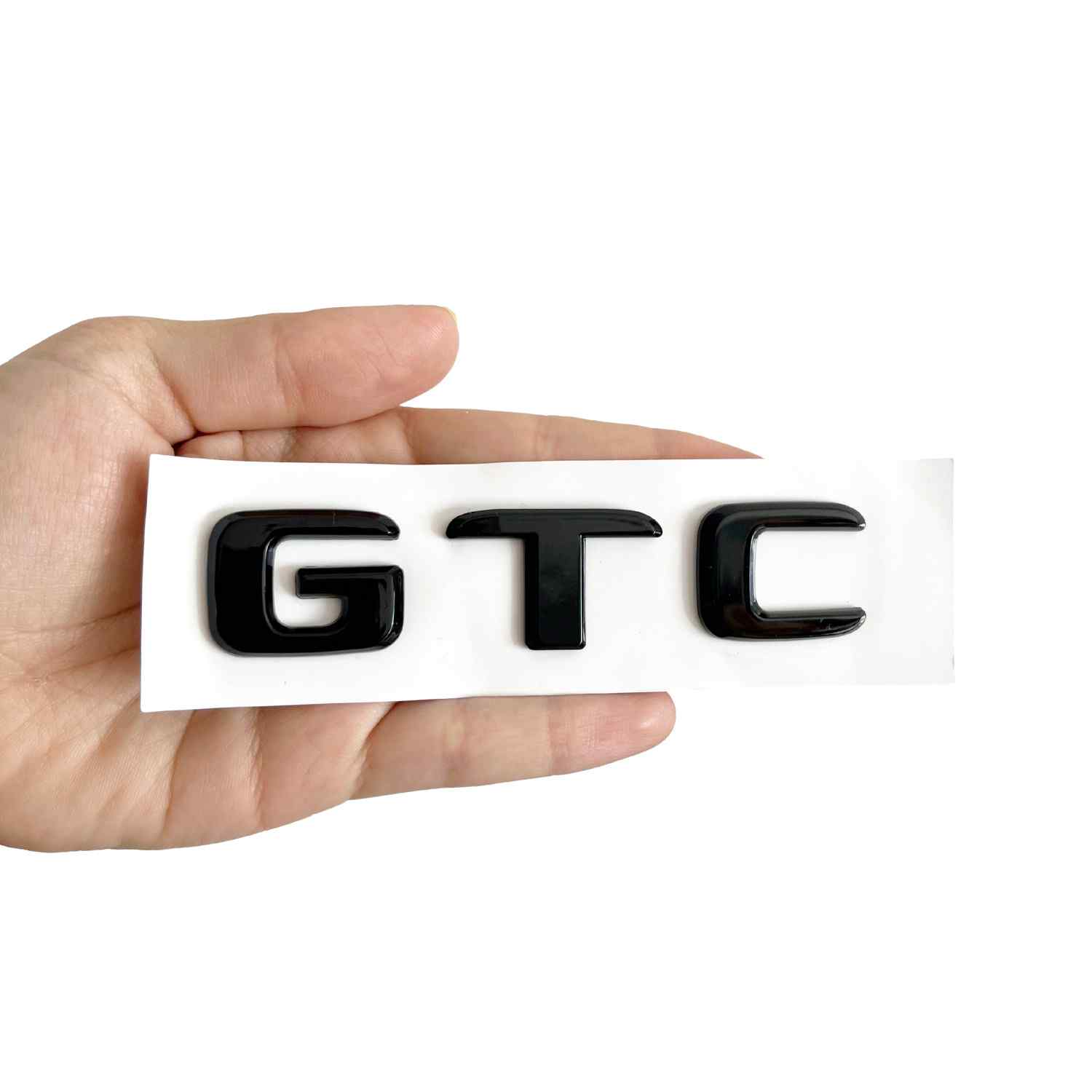 Emblema adhesivo plástico GTC compatible con Volkswagen Negro - imagen 3