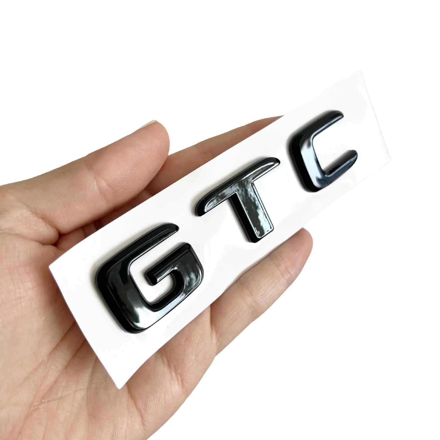 Emblema adhesivo plástico GTC compatible con Volkswagen Negro - imagen 4