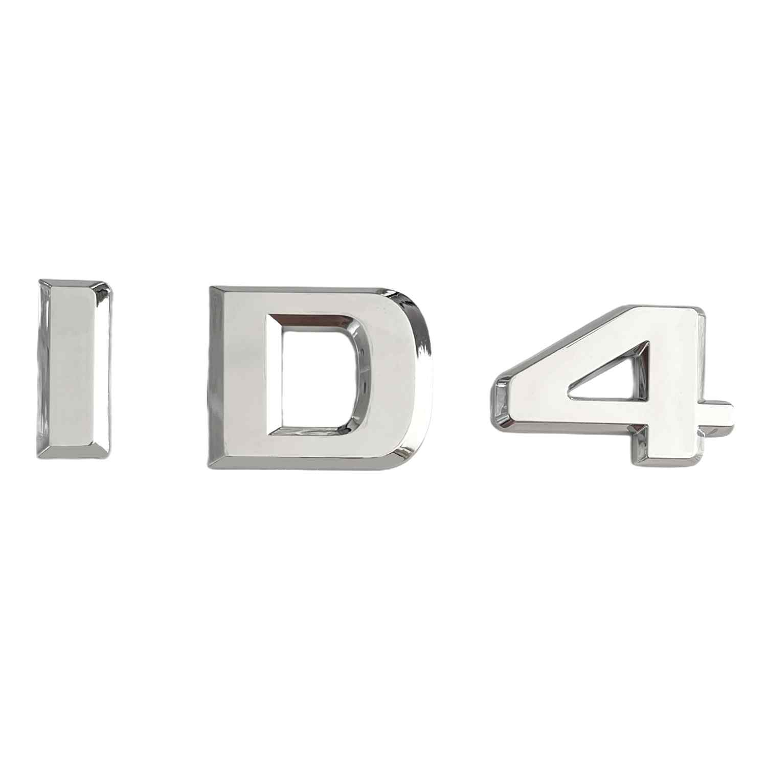 Emblema adhesivo plástico ID4 compatible con Volkswagen Plateado brillo