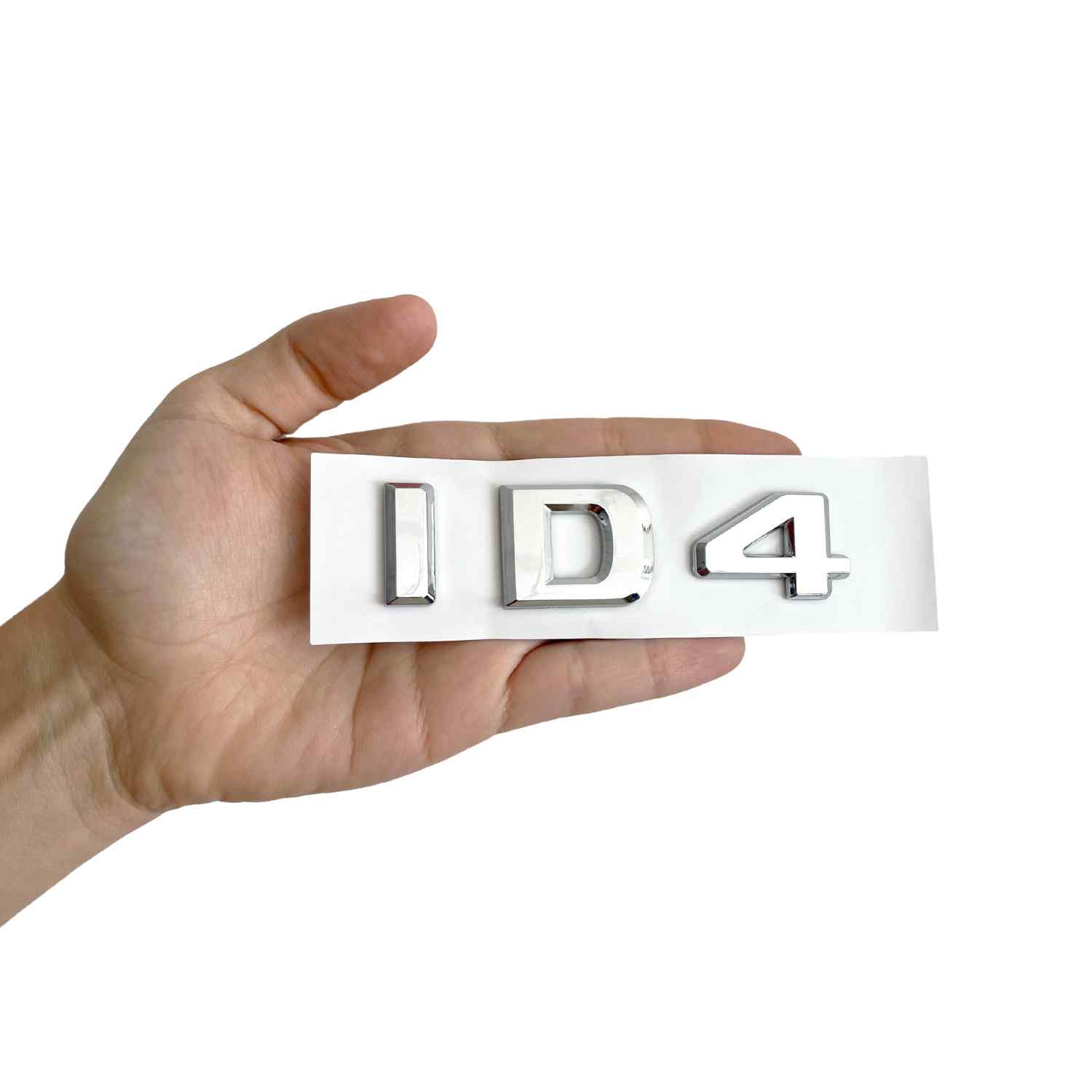 Emblema adhesivo plástico ID4 compatible con Volkswagen Plateado brillo - imagen 3