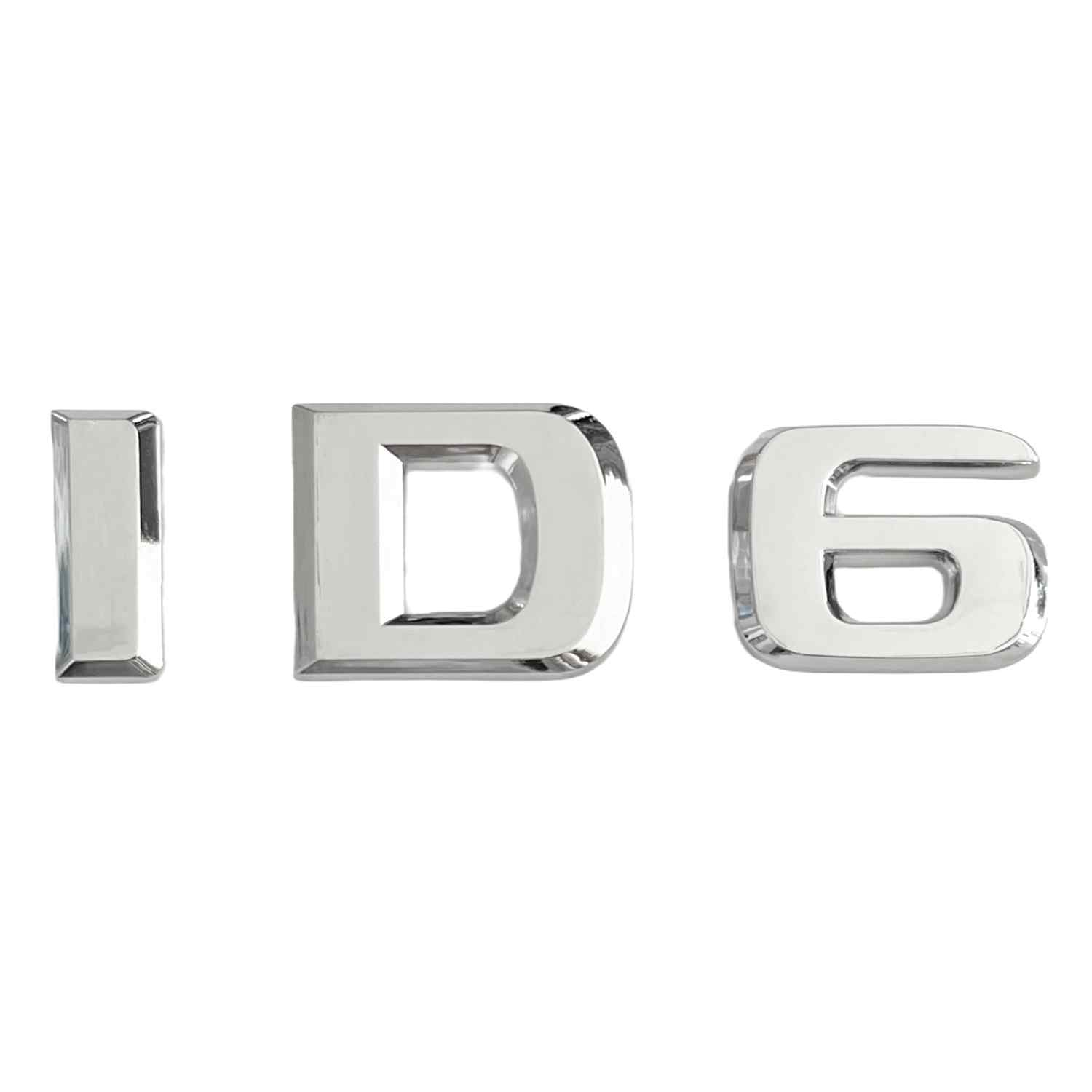 Emblema adhesivo plástico ID6 compatible con Volkswagen Plateado brillo - imagen 1