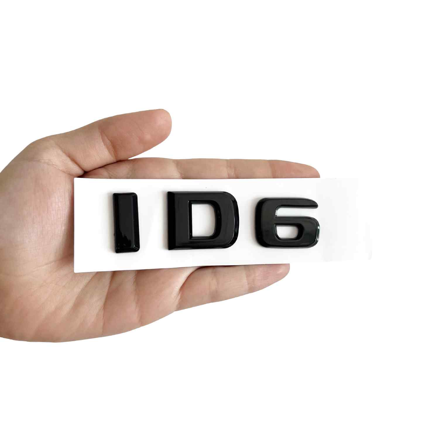 Emblema adhesivo plástico ID6 compatible con Volkswagen negro brillo - imagen 3