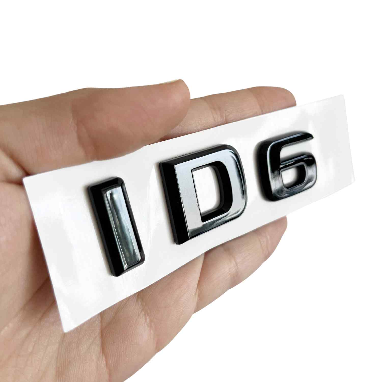 Emblema adhesivo plástico ID6 compatible con Volkswagen negro brillo - imagen 4