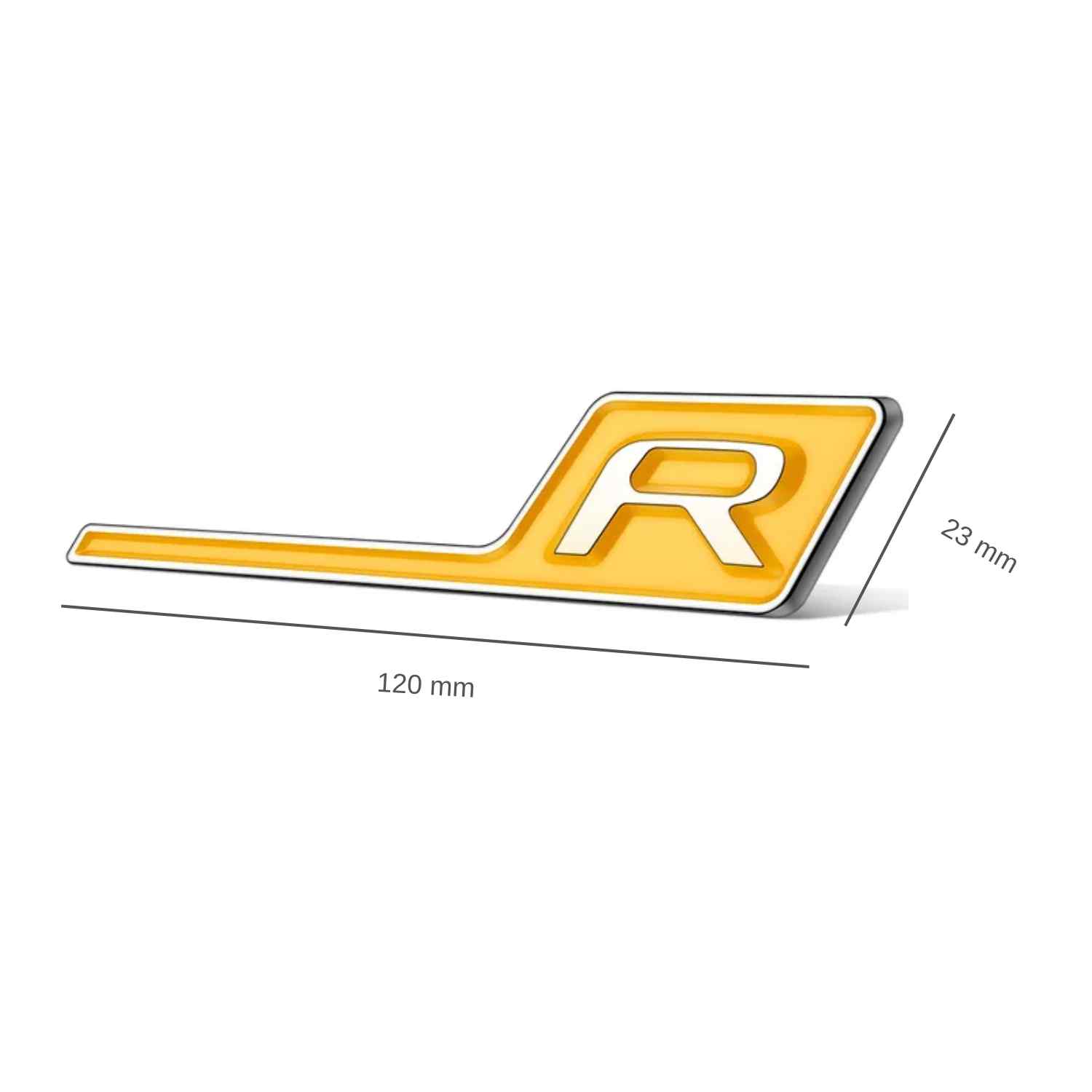 Emblema R Adhesivo plastico compatible con Mercedes amarillo plateado - imagen 5