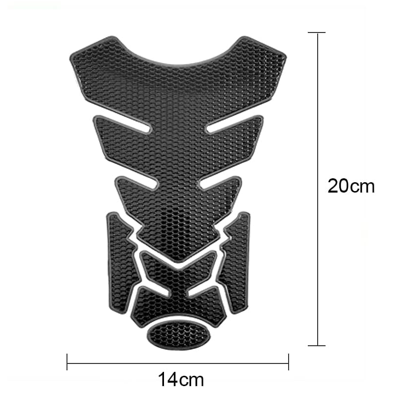 Protector deposito moto universal fibra carbono negro - imagen 3