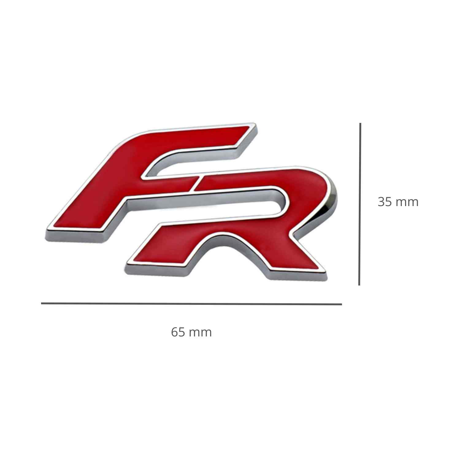 Emblema FR para trasero compatible con Seat rojo - imagen 2