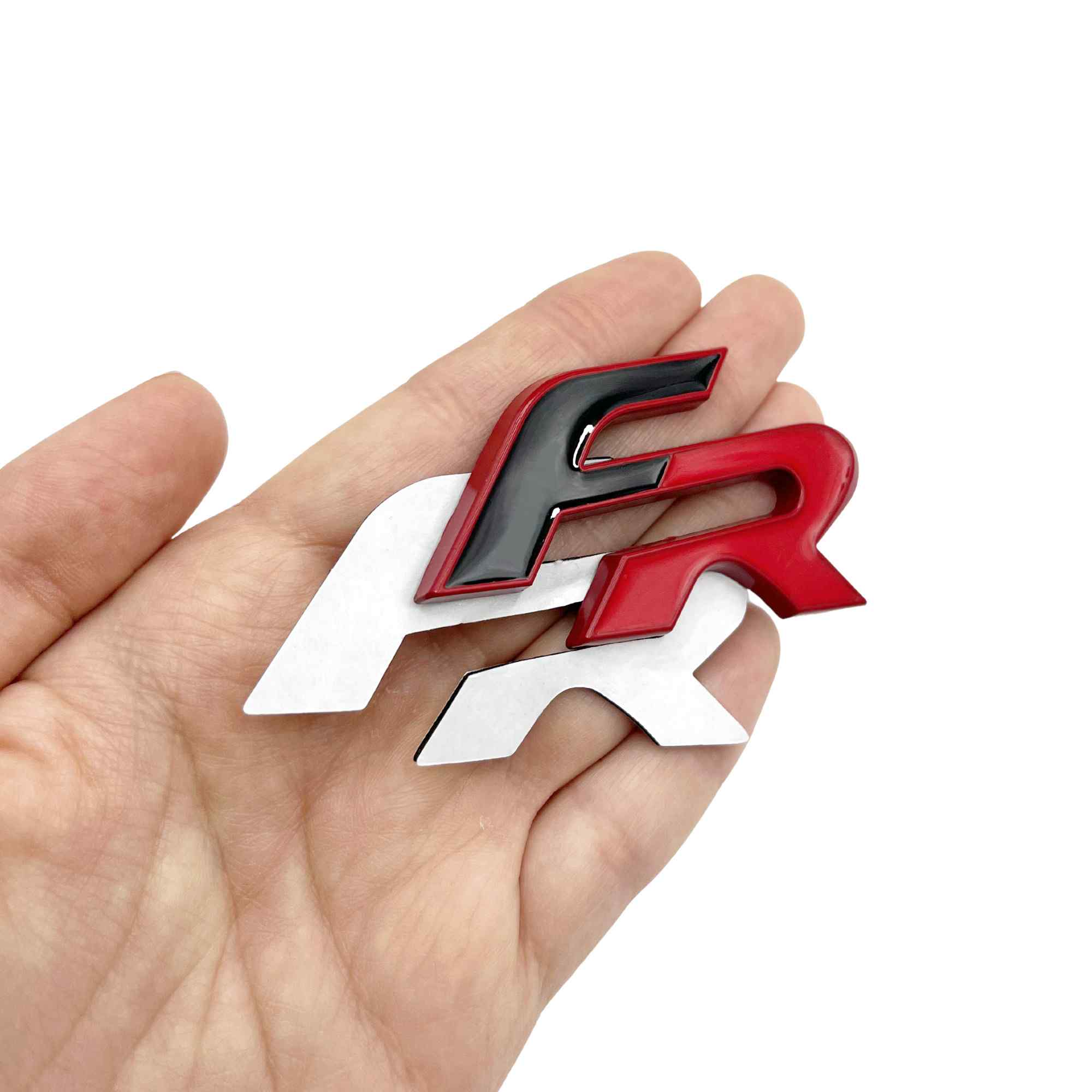 Emblema FR para trasero compatible con Seat negro rojo - imagen 3