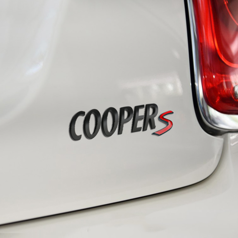 Emblema Coopers adhesivo compatible con Mini negro brillo - imagen 3