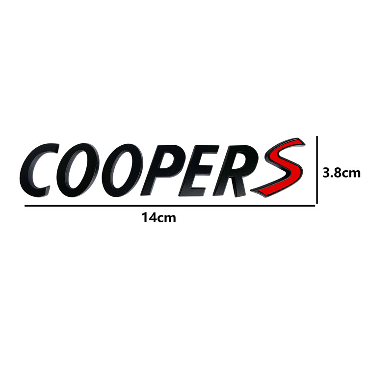 Emblema Coopers adhesivo compatible con Mini negro brillo - imagen 4
