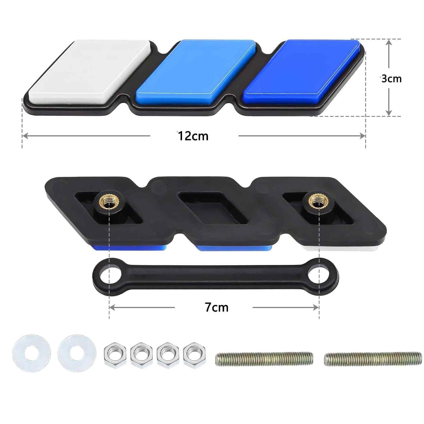 Emblema parrilla tricolor Compatible con Toyota Tacoma 4Runner Tundra Rav4 Azul - imagen 5