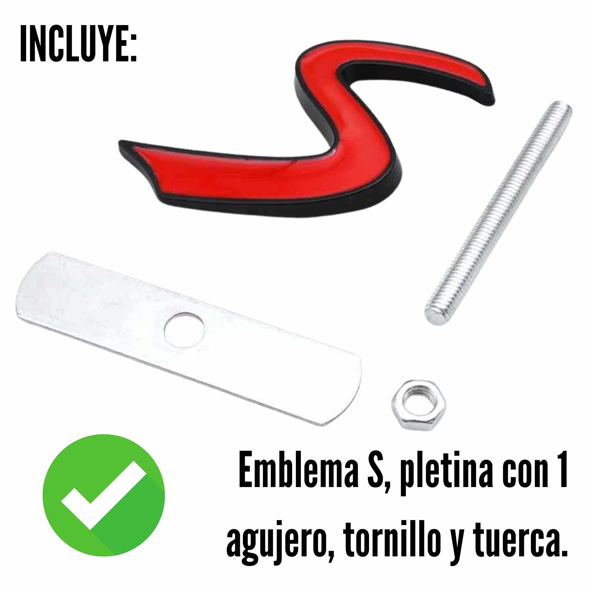 Emblema Logo S parrilla compatible con Mini negro rojo - imagen 6