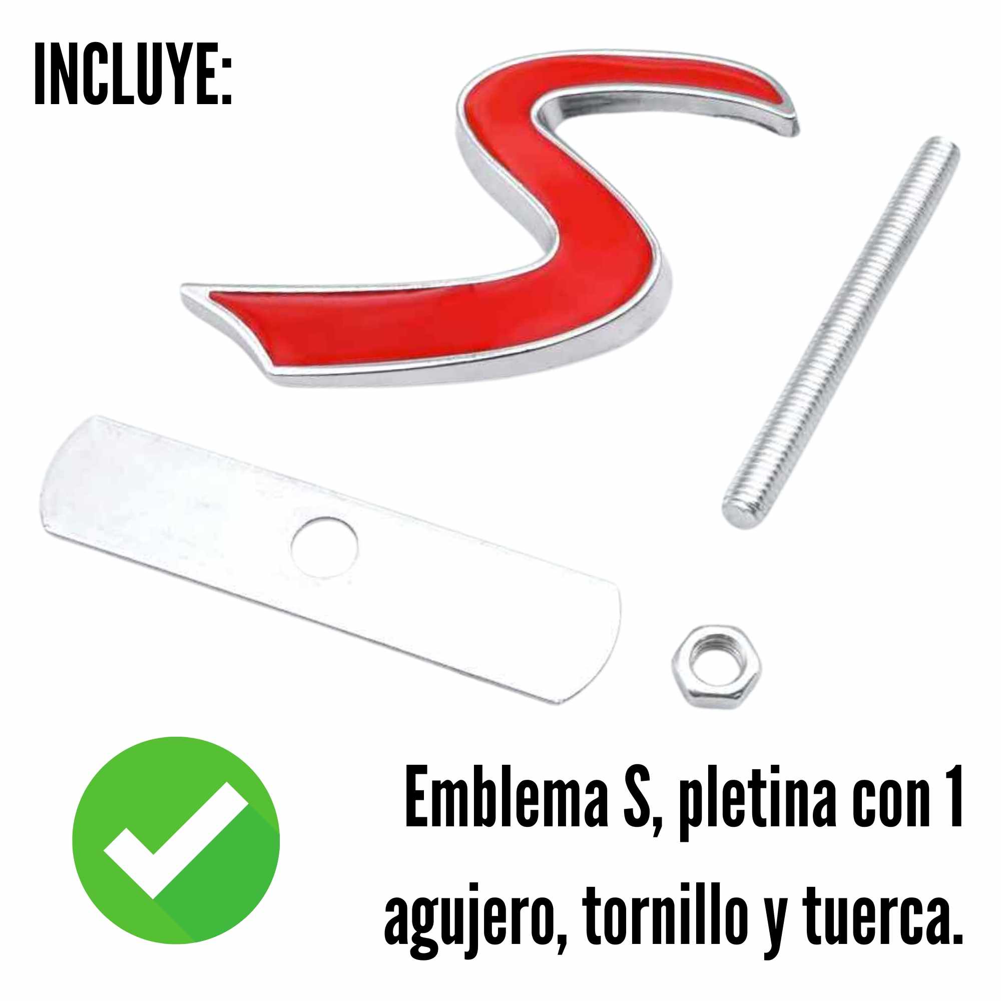 Emblema Logo S parrilla compatible con Mini plateado rojo - imagen 6