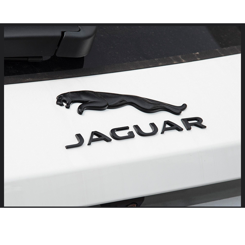 Emblema adhesivo compatible con Jaguar negro mate - imagen 2