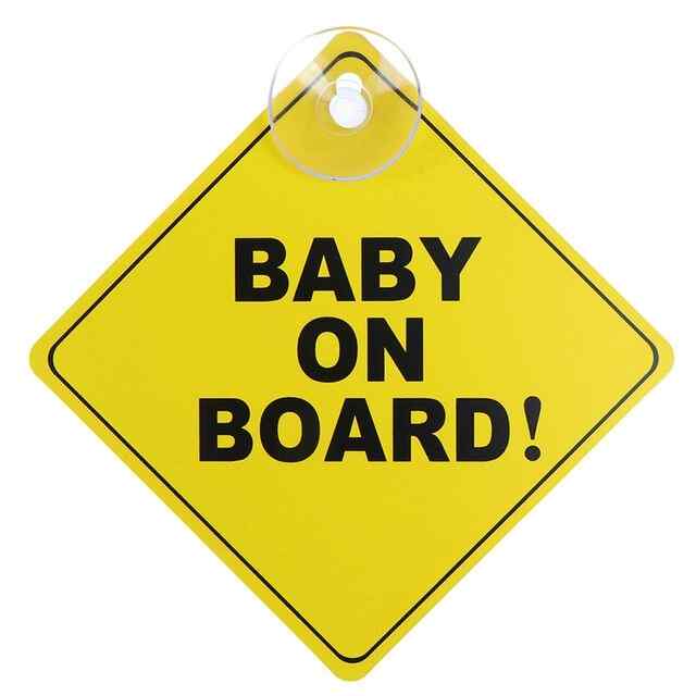 Cartel bebe a bordo con ventosa para coche - imagen 1