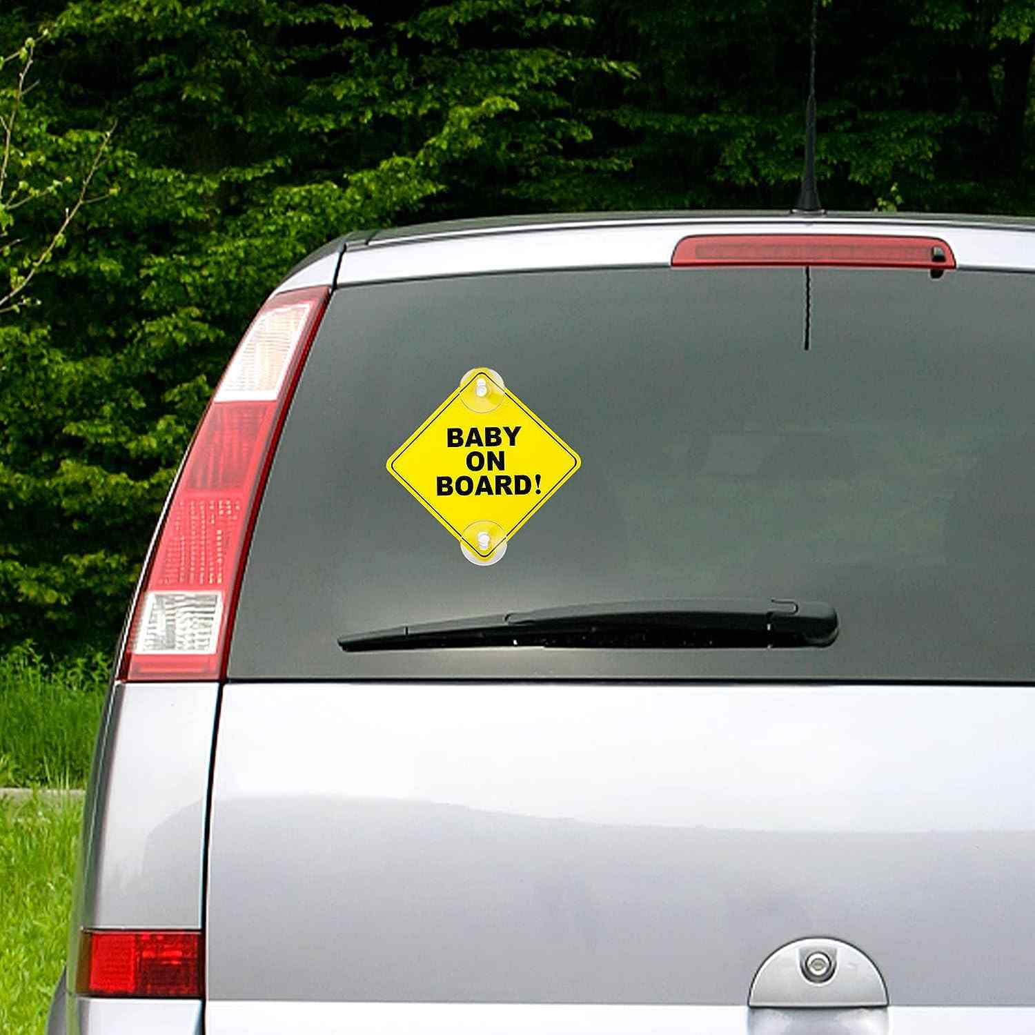 Cartel bebe a bordo con ventosa para coche - imagen 3