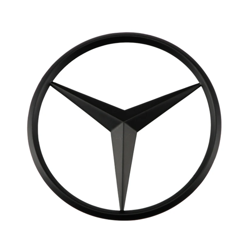 Emblema plastico adhesivo 90 mm compatible con Mercedes negro mate