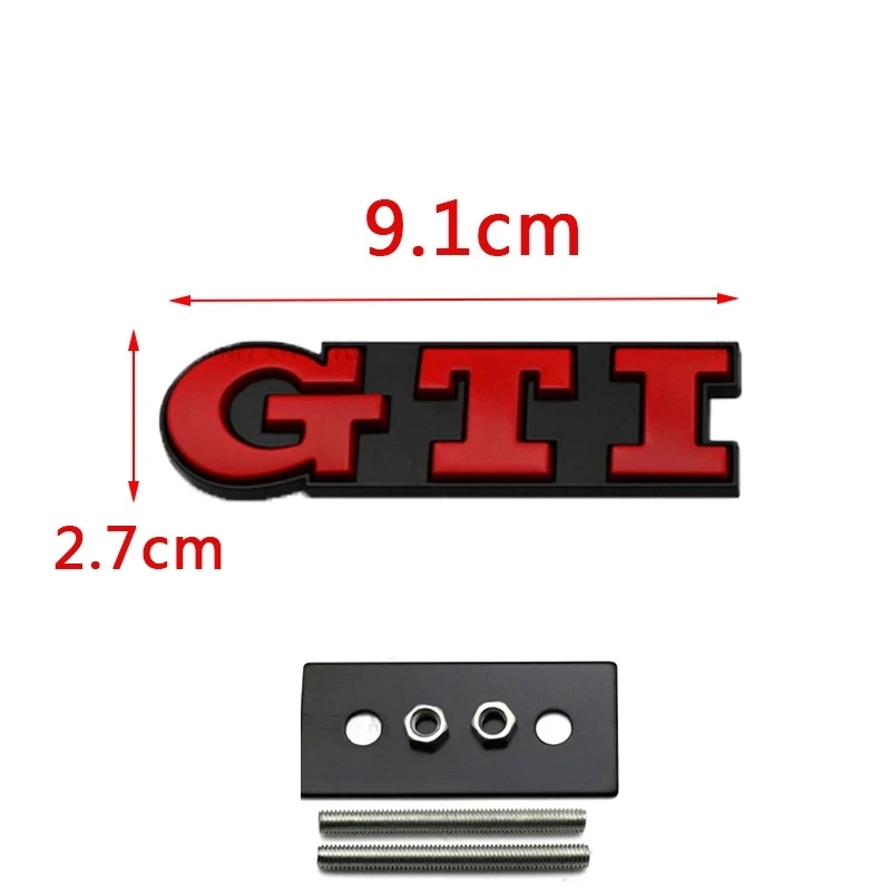 Emblema parrilla GTI compatible con VW rojo - imagen 2