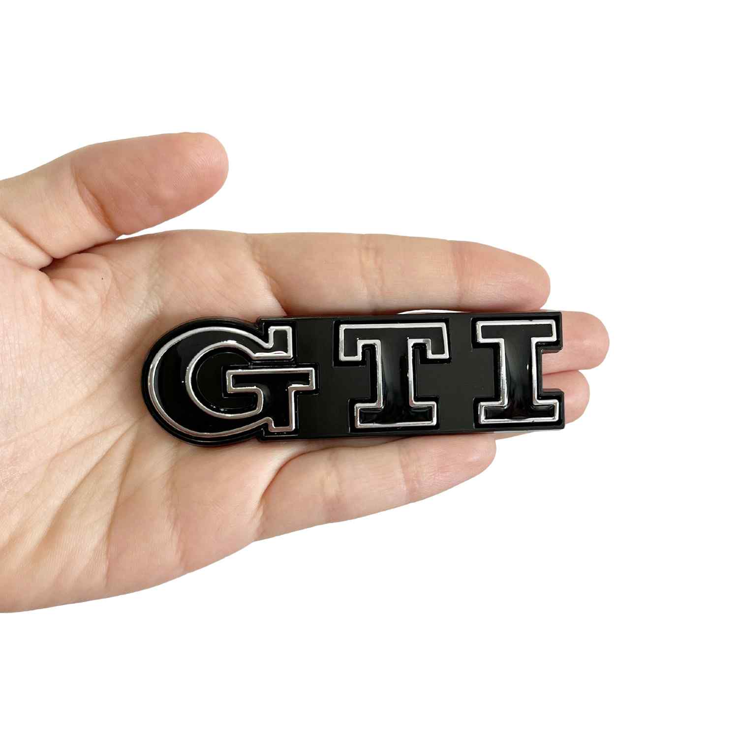 Emblema parrilla GTI compatible con VW negro - imagen 2