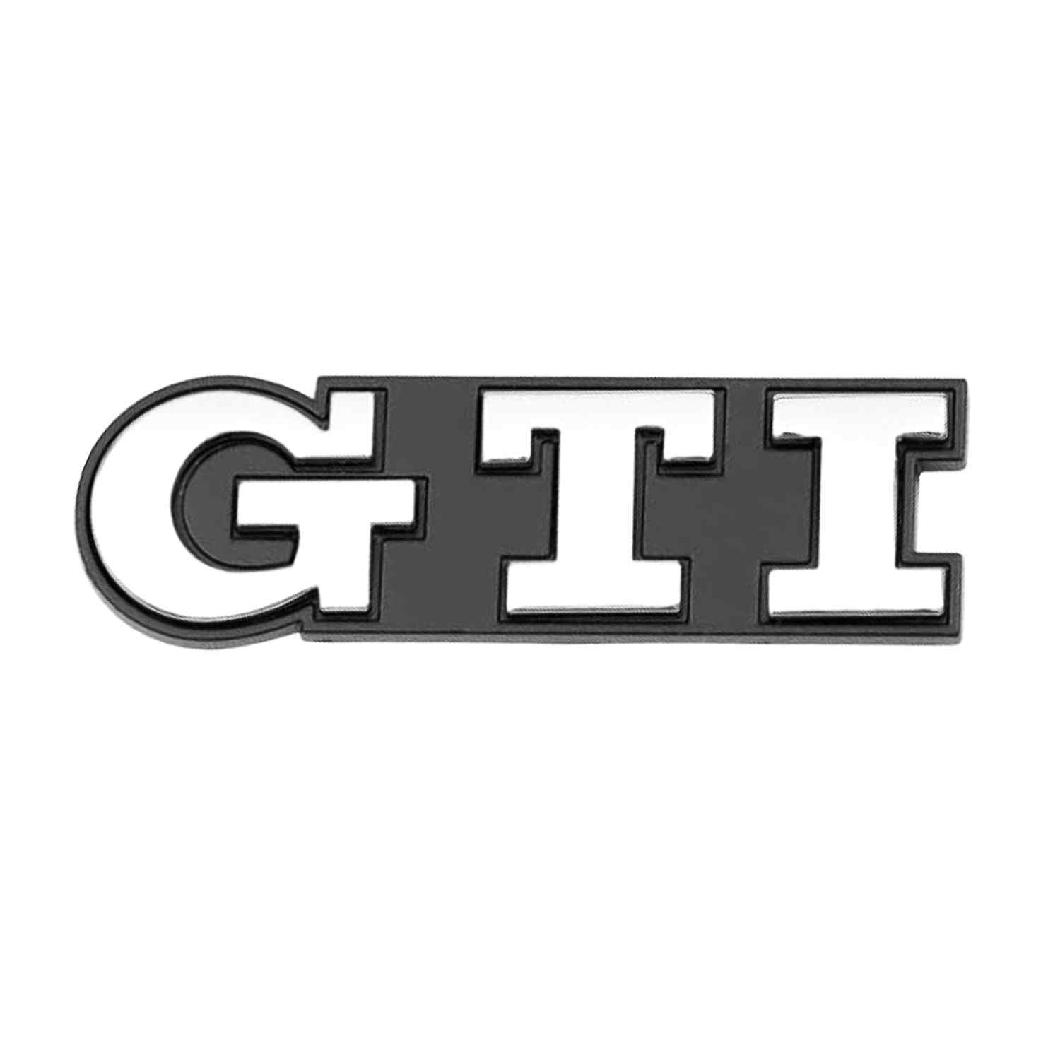 Emblema parrilla GTI compatible con VW plateado
