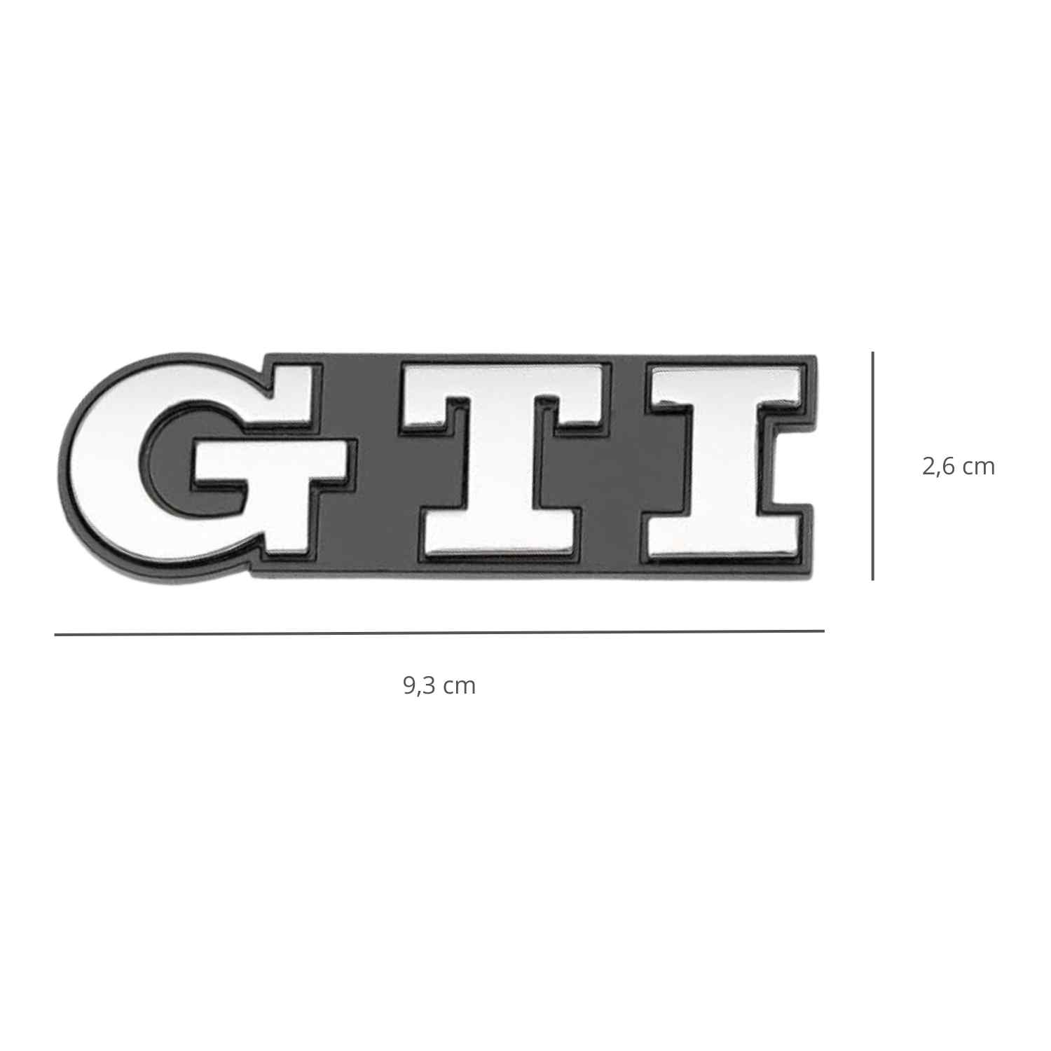 Emblema parrilla GTI compatible con VW plateado - imagen 5