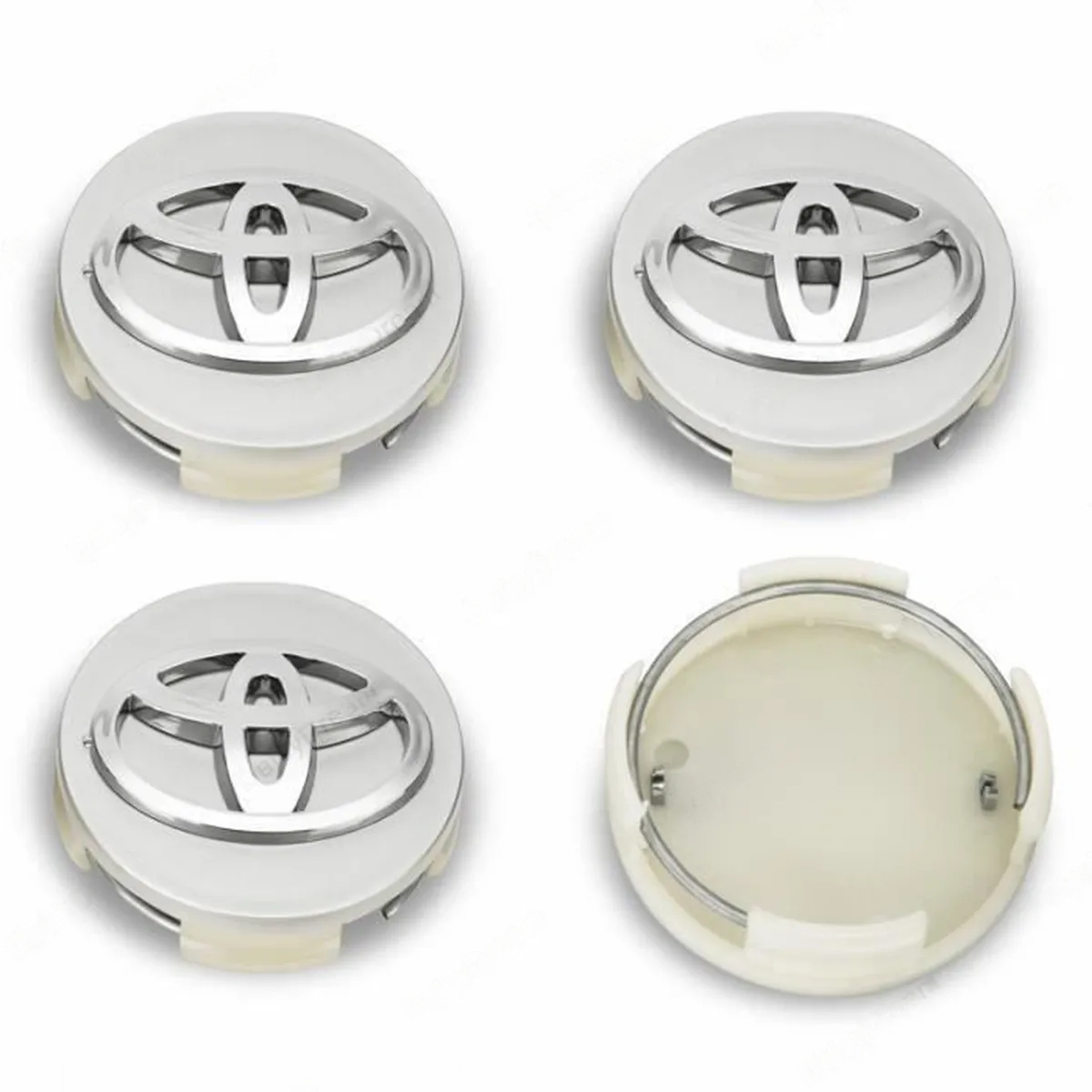 Embellecedor Para Llanta Compatible Con Toyota 62 Mm (4 Uds) plateado