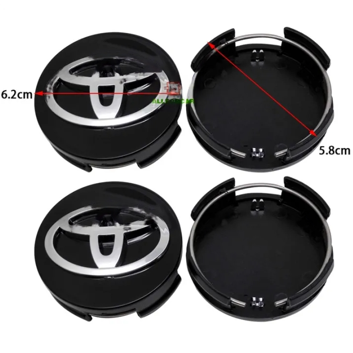 Embellecedor Para Llanta Compatible Con Toyota 62 Mm (4 Uds) negro - imagen 2