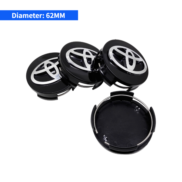 Embellecedor Para Llanta Compatible Con Toyota 62 Mm (4 Uds) negro - imagen 3