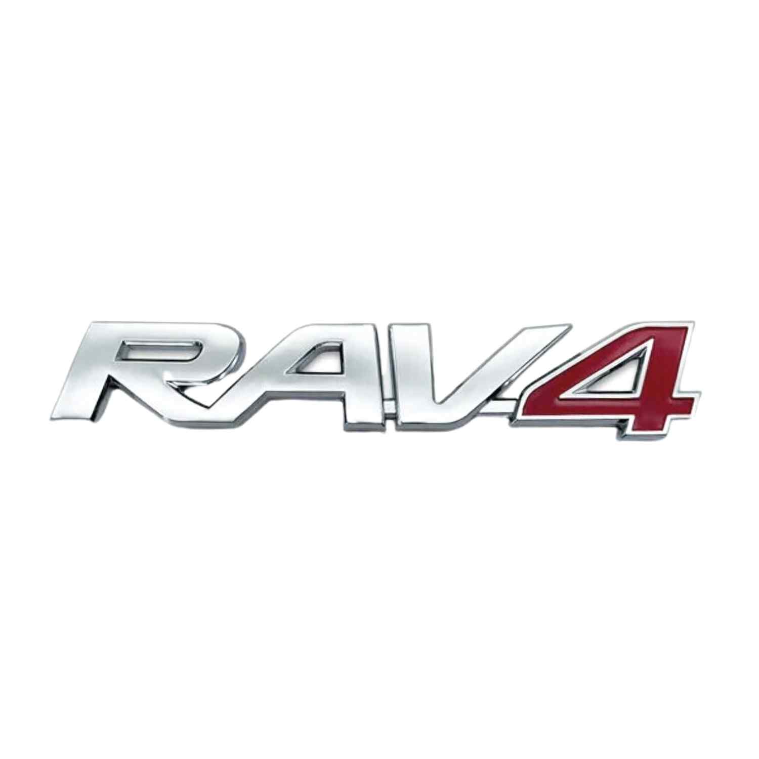 Emblema RAV4 para trasero compatible con Toyota plateado rojo