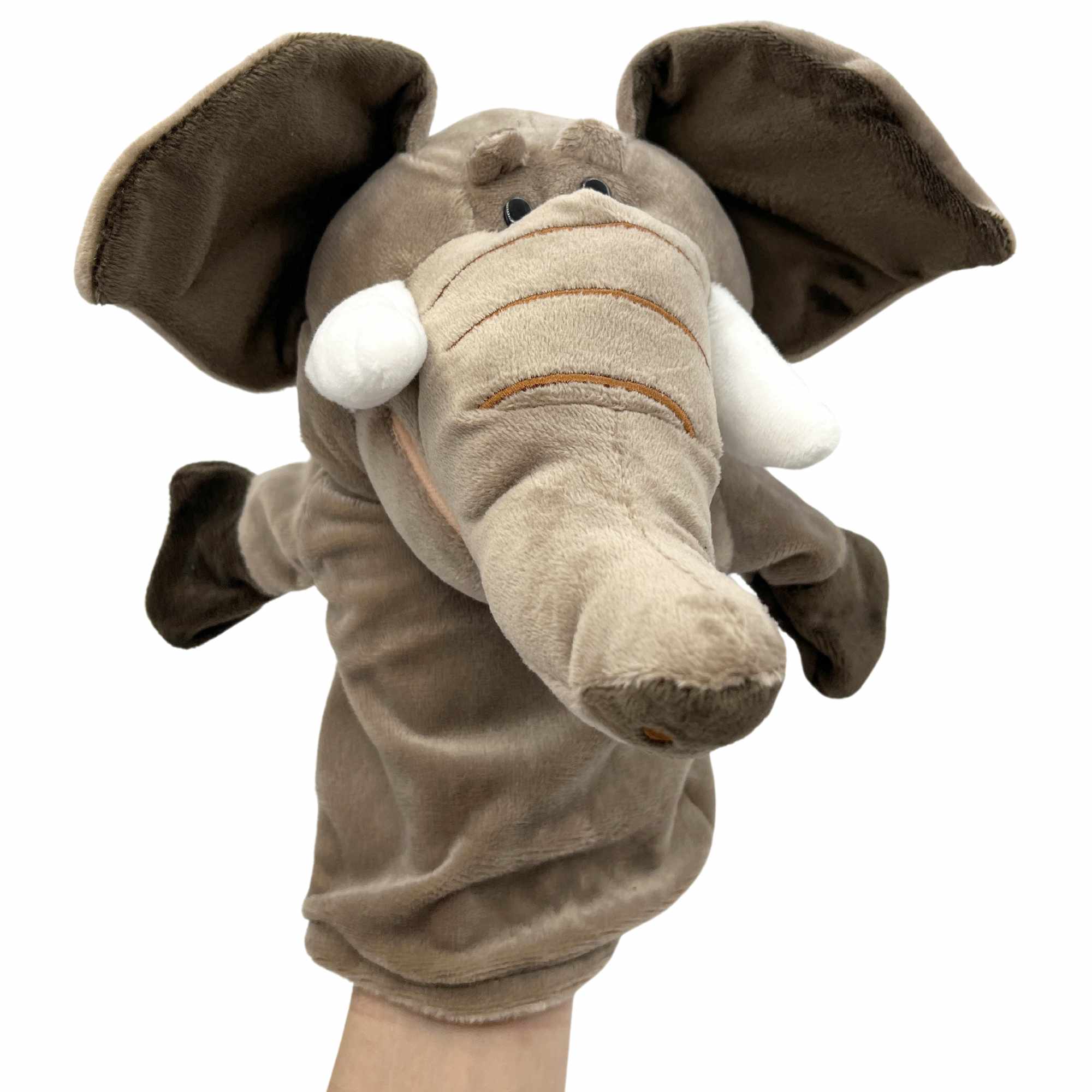 Marioneta mano peluche de elefante - imagen 1