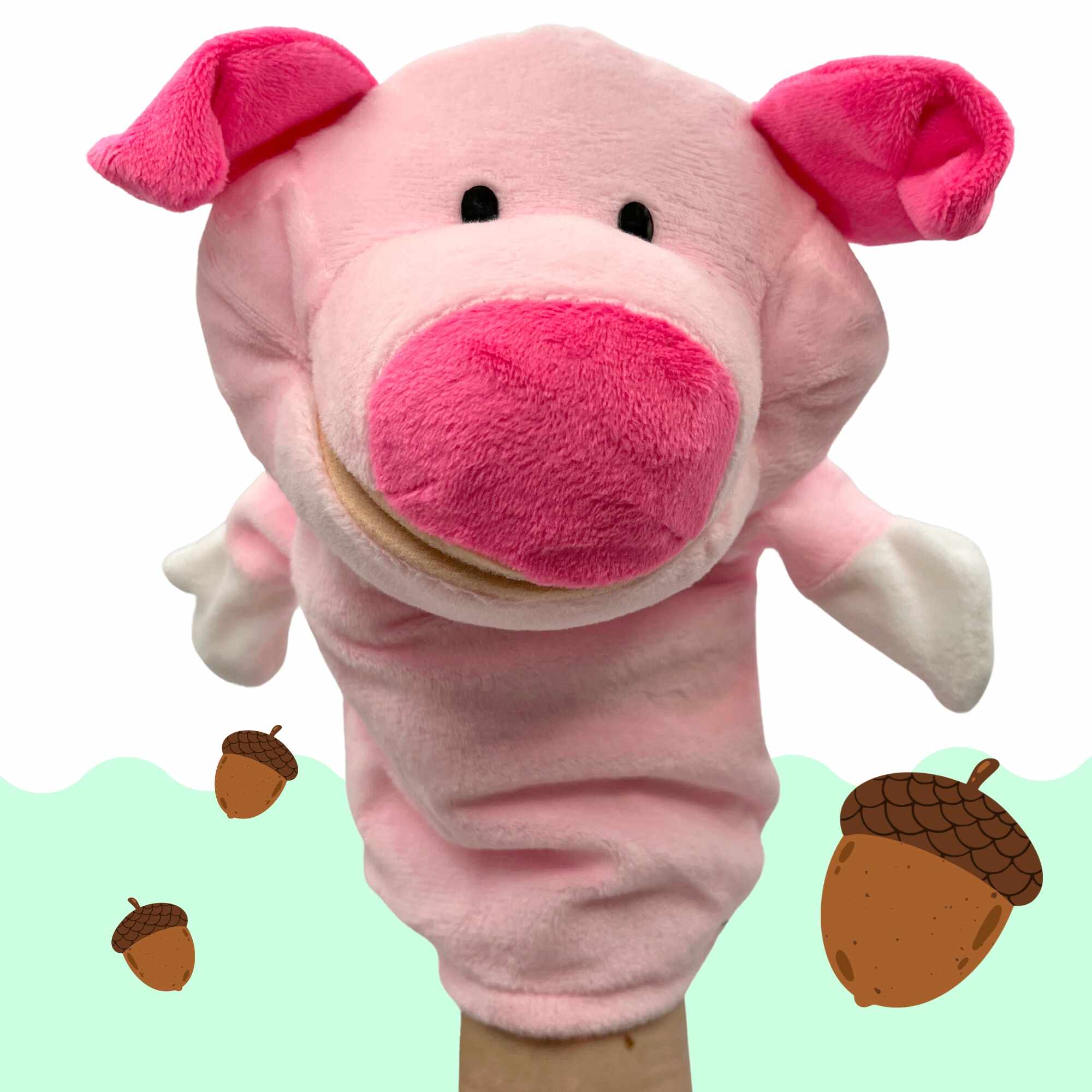 Marioneta mano peluche de Cerdo - imagen 1