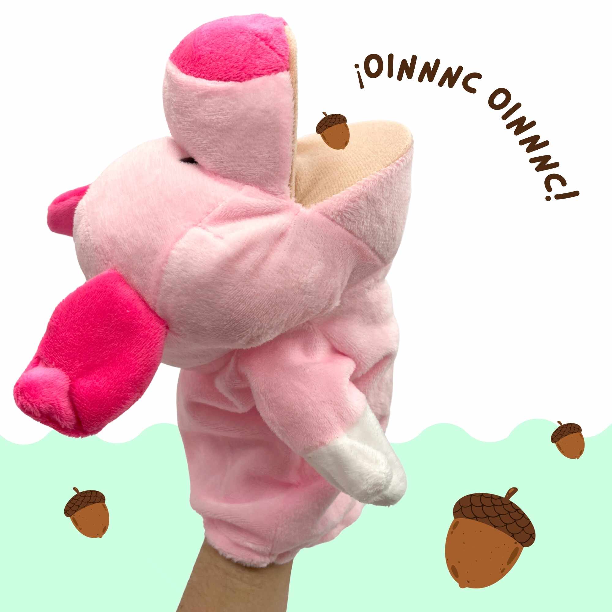 Marioneta mano peluche de Cerdo - imagen 2