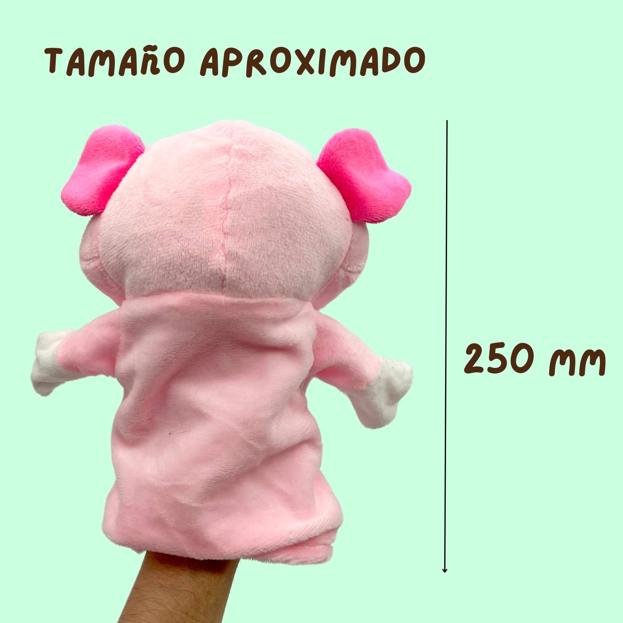 Marioneta mano peluche de Cerdo - imagen 4