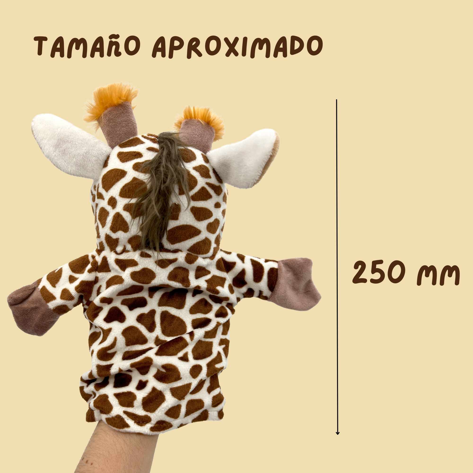 Marioneta mano peluche de Jirafa - imagen 4