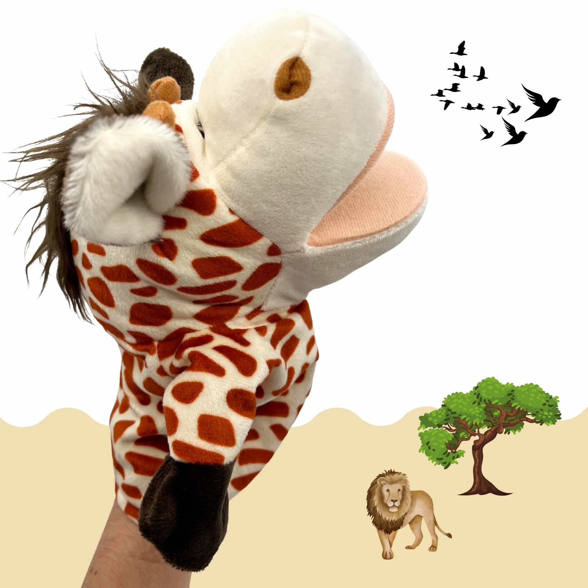 Marioneta mano peluche de Jirafa tipo 2 - imagen 2
