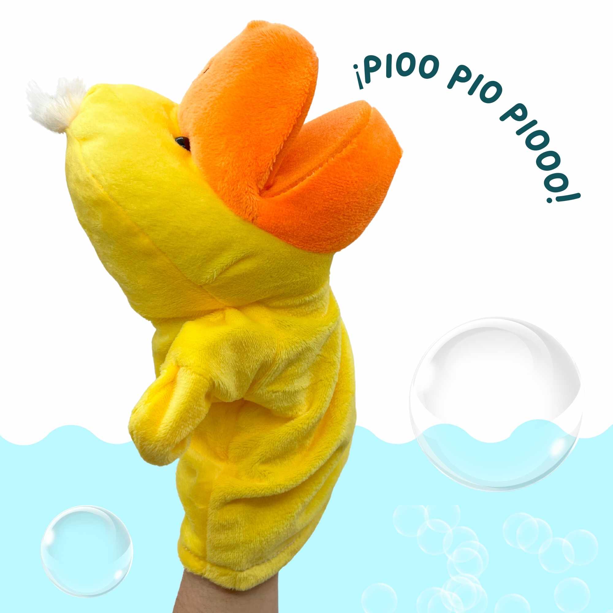 Marioneta mano peluche de Pollo - imagen 2