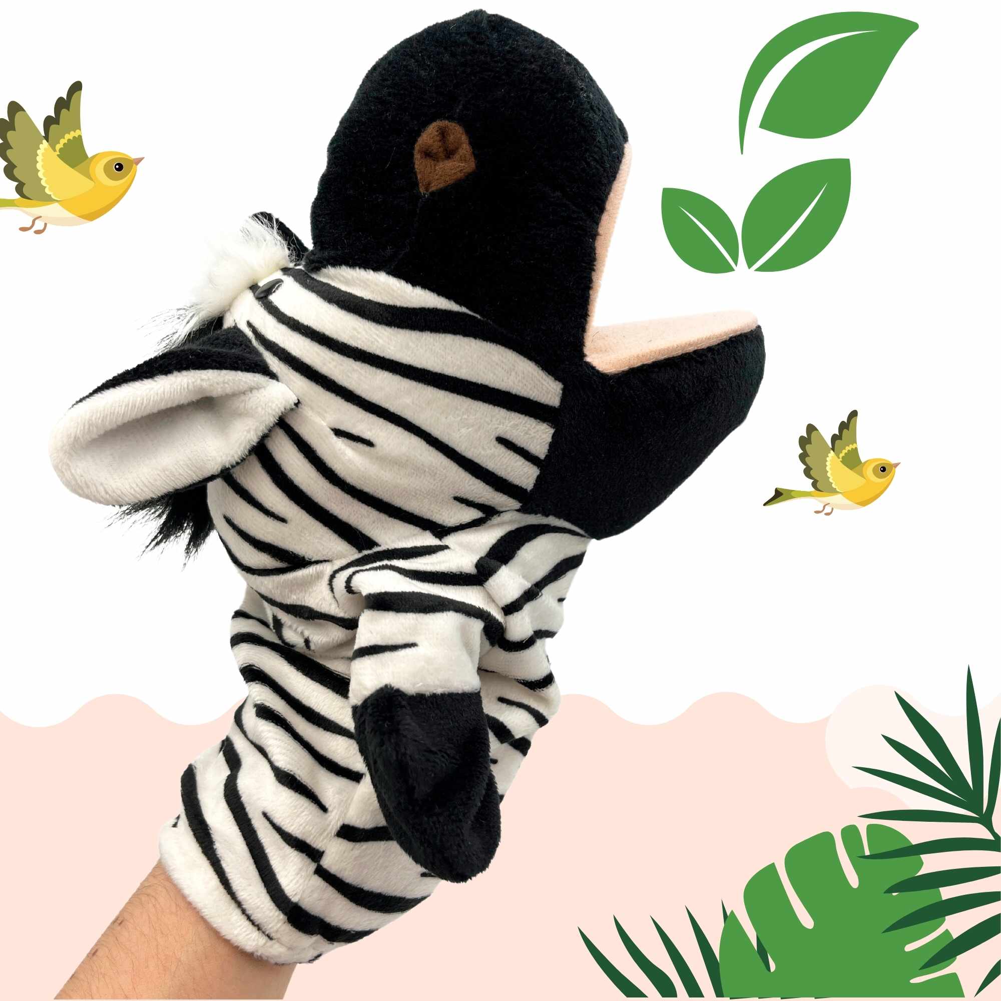 Marioneta mano peluche de Zebra - imagen 2