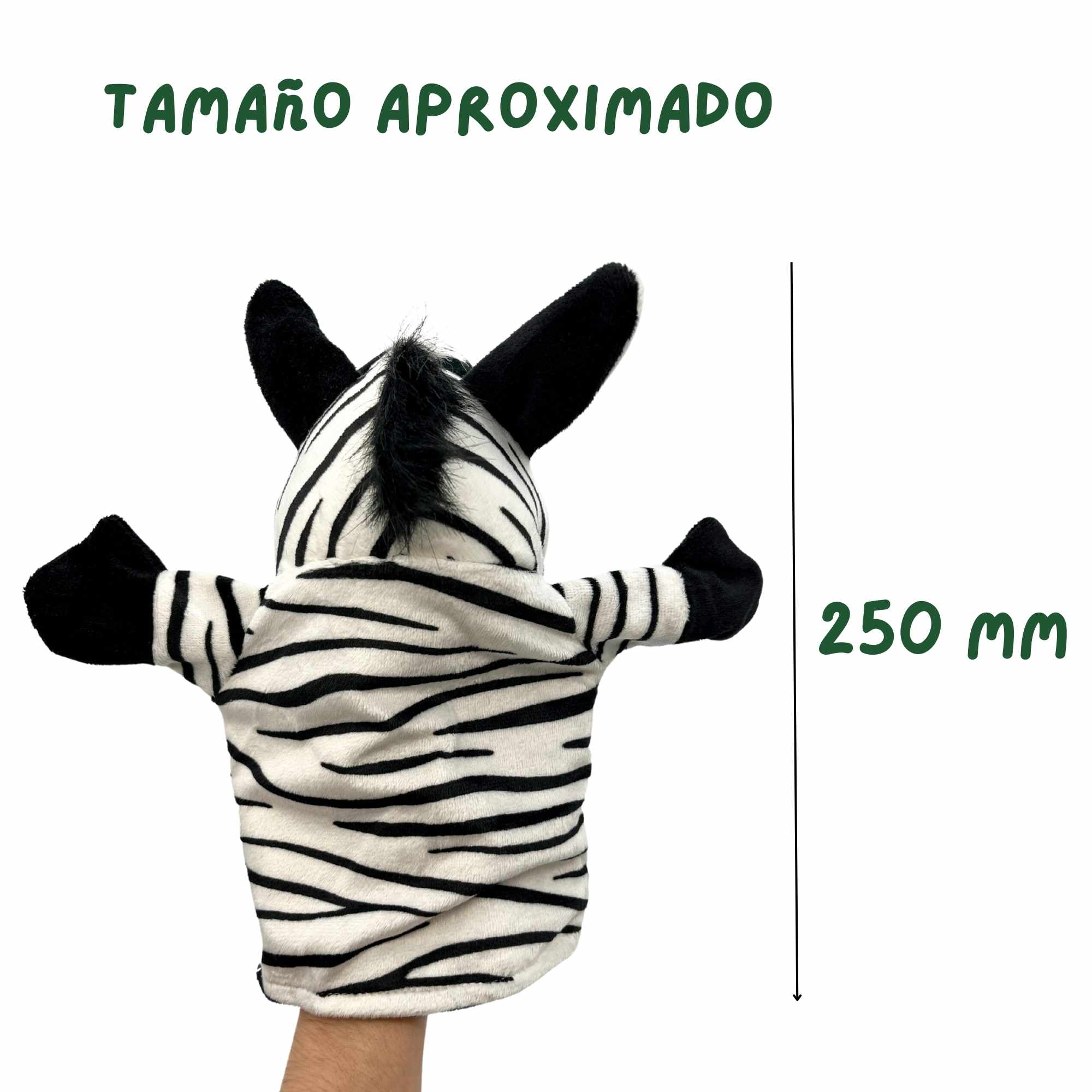 Marioneta mano peluche de Zebra - imagen 4