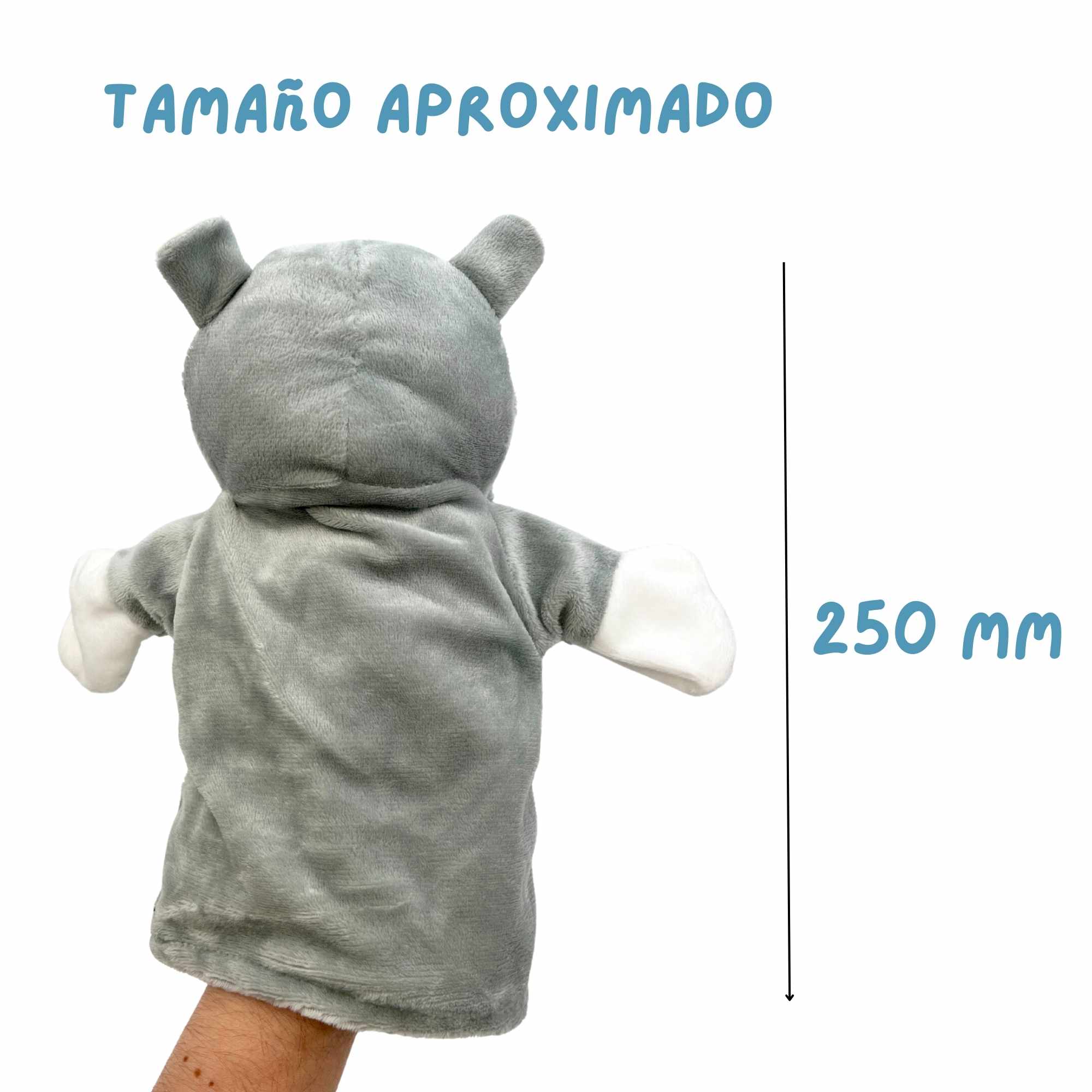 Marioneta mano peluche de Rinoceronte - imagen 4