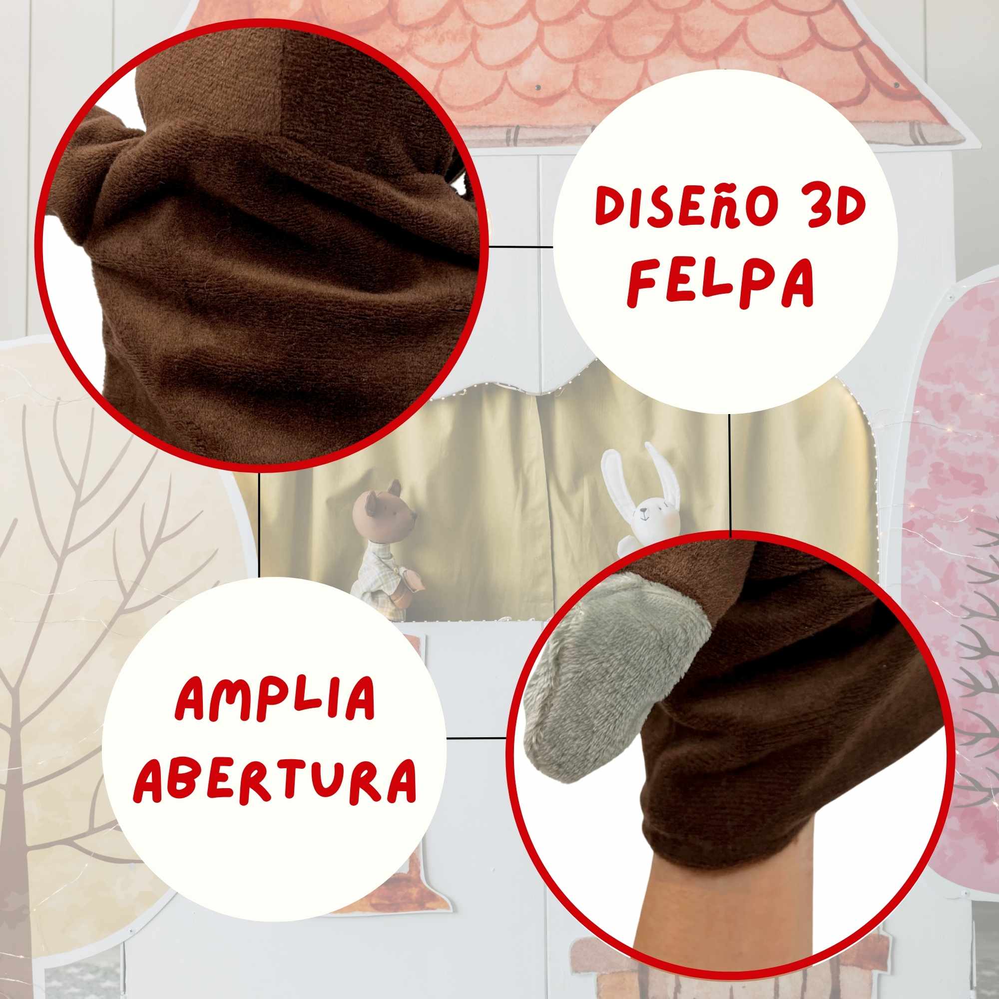Marioneta mano peluche de Gorila - imagen 5
