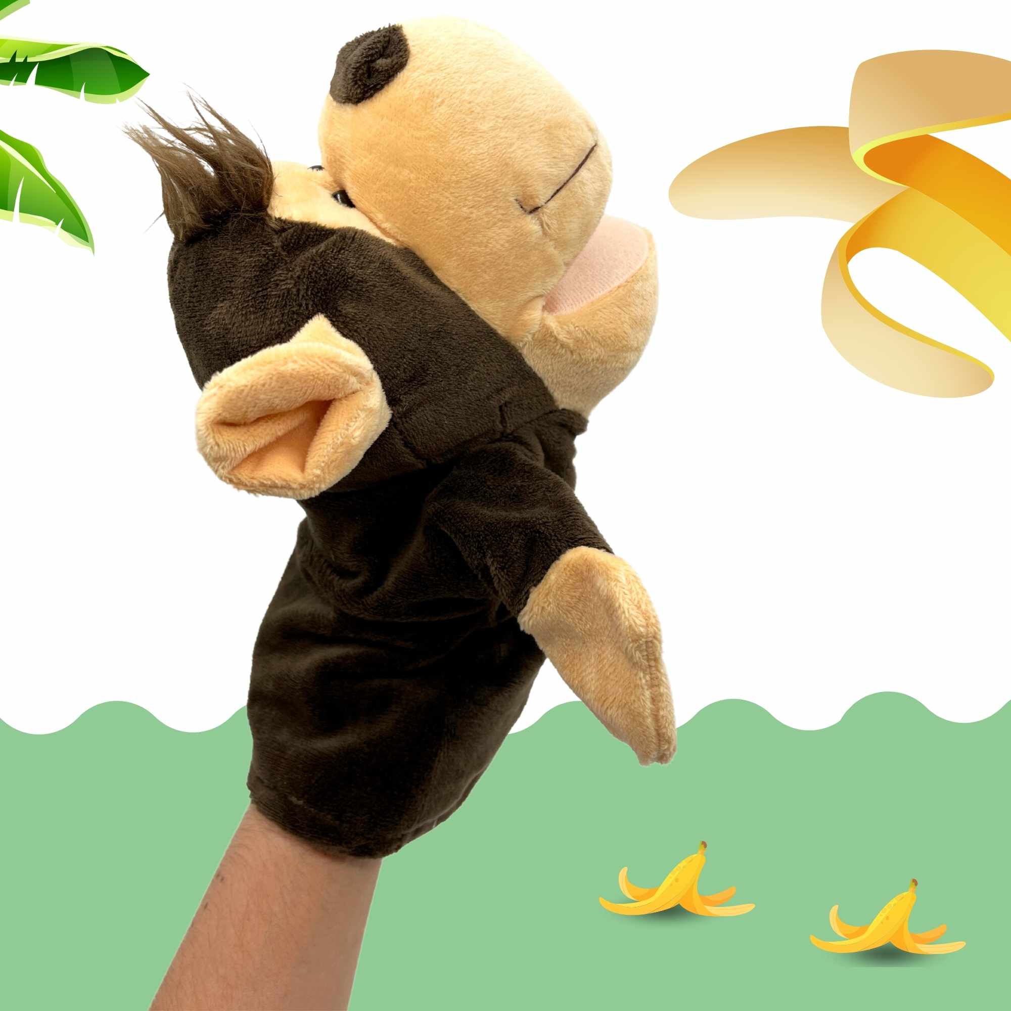 Marioneta mano peluche de Mono - imagen 2
