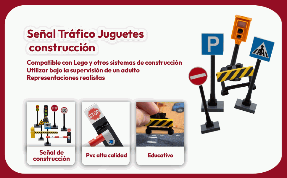 Banner - Señal trafico semáforo juguetes construccion