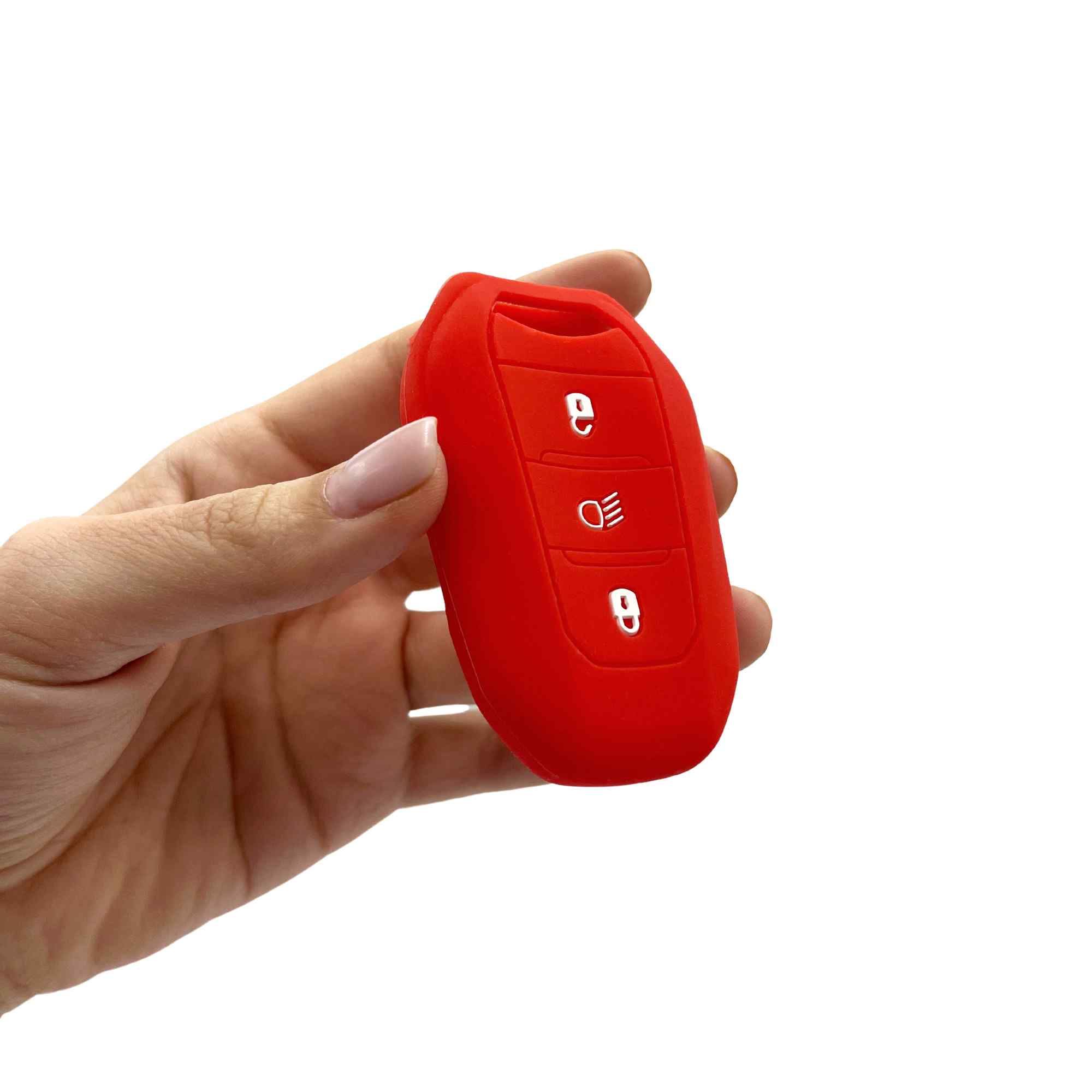 Funda silicona mando llave de coche 3 botones compatible con Peugeot Rojo - imagen 4