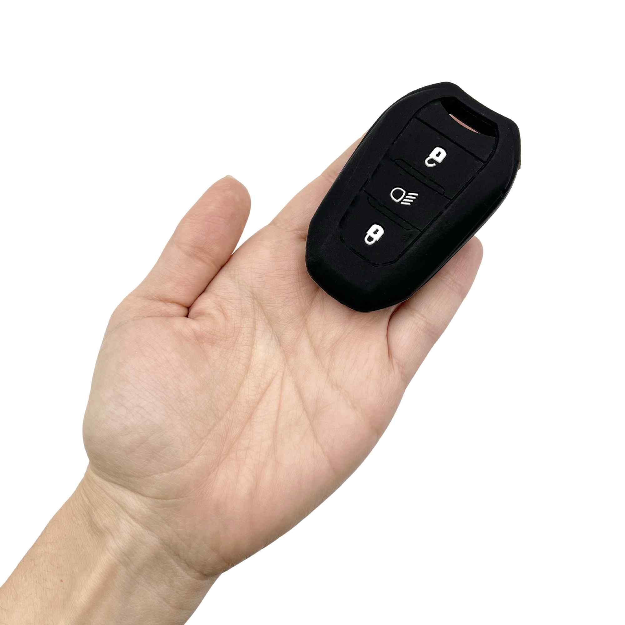 Funda silicona mando llave de coche 3 botones compatible con Peugeot negro - imagen 3