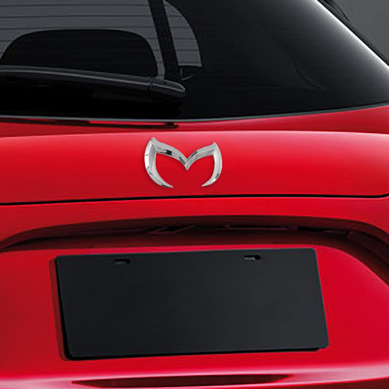 Emblema Adhesivo trasero Compatible con Mazda Plateado - imagen 5