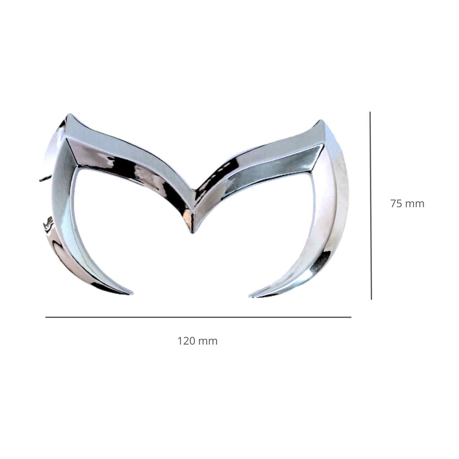 Emblema Adhesivo trasero Compatible con Mazda Plateado - imagen 7