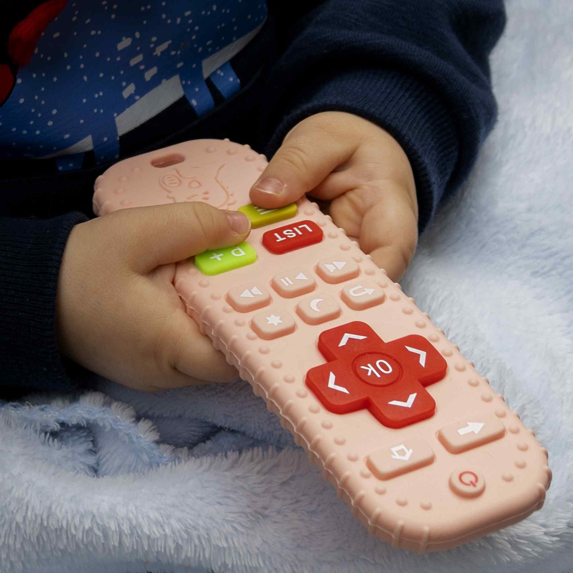 Juguete para bebe mando distancia Dentición Mordedores Silicona Rosa - imagen 2