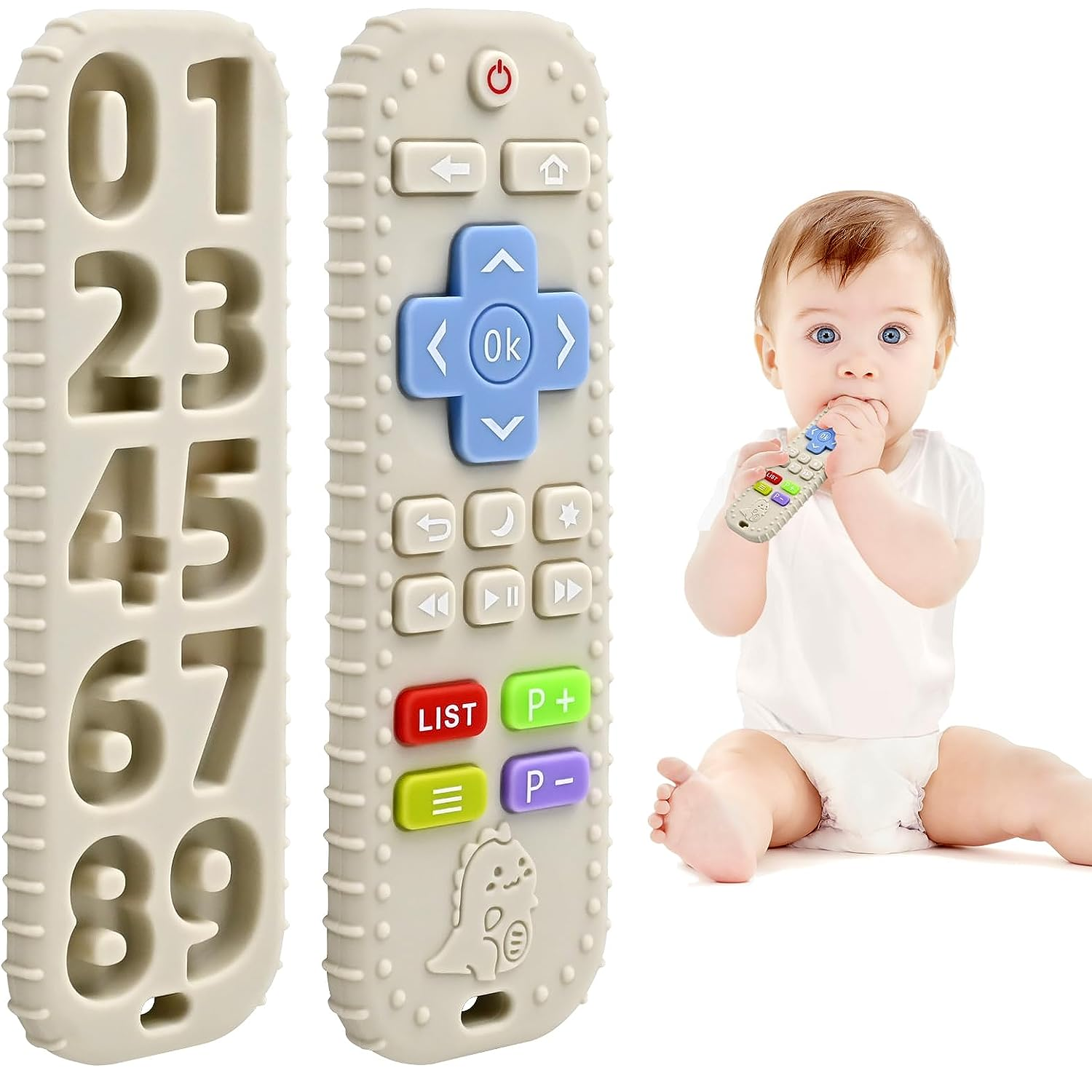 Juguete para bebe mando distancia Dentición Mordedores Silicona Beige