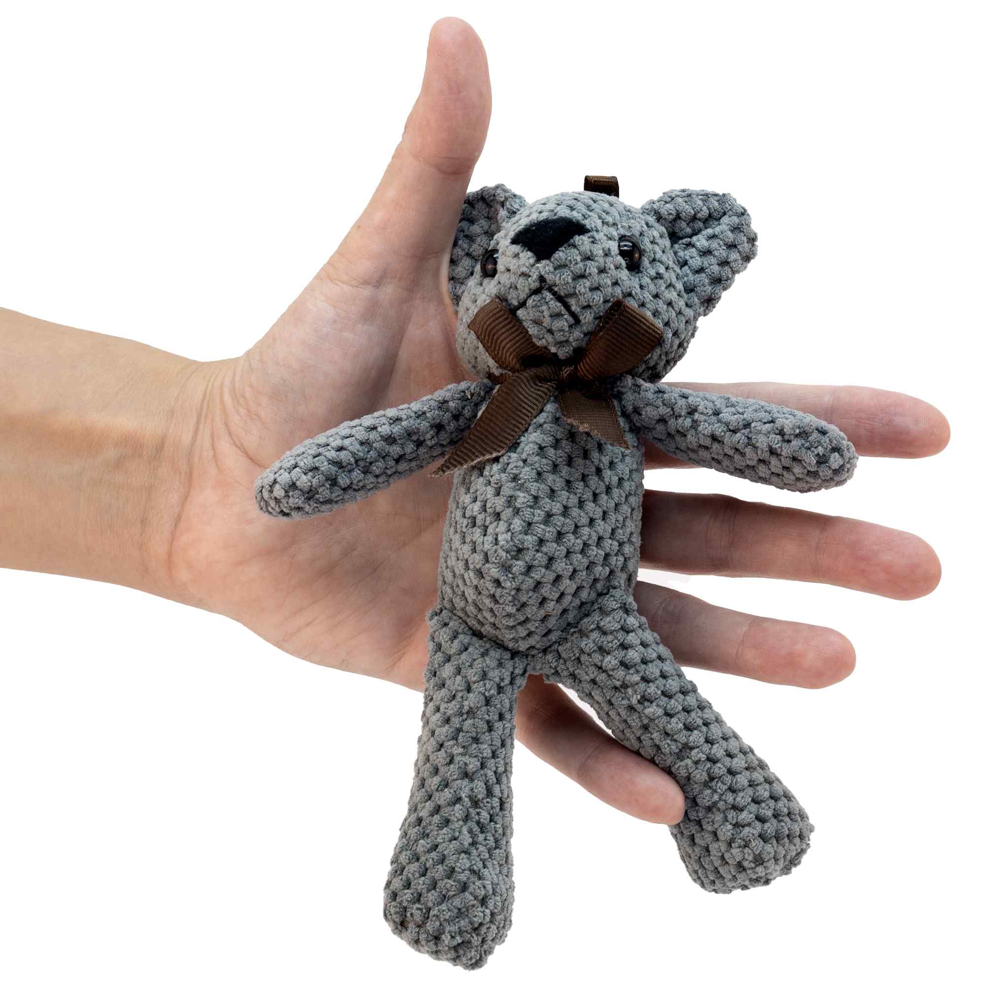 Oso de peluche gris 17 cm - imagen 4